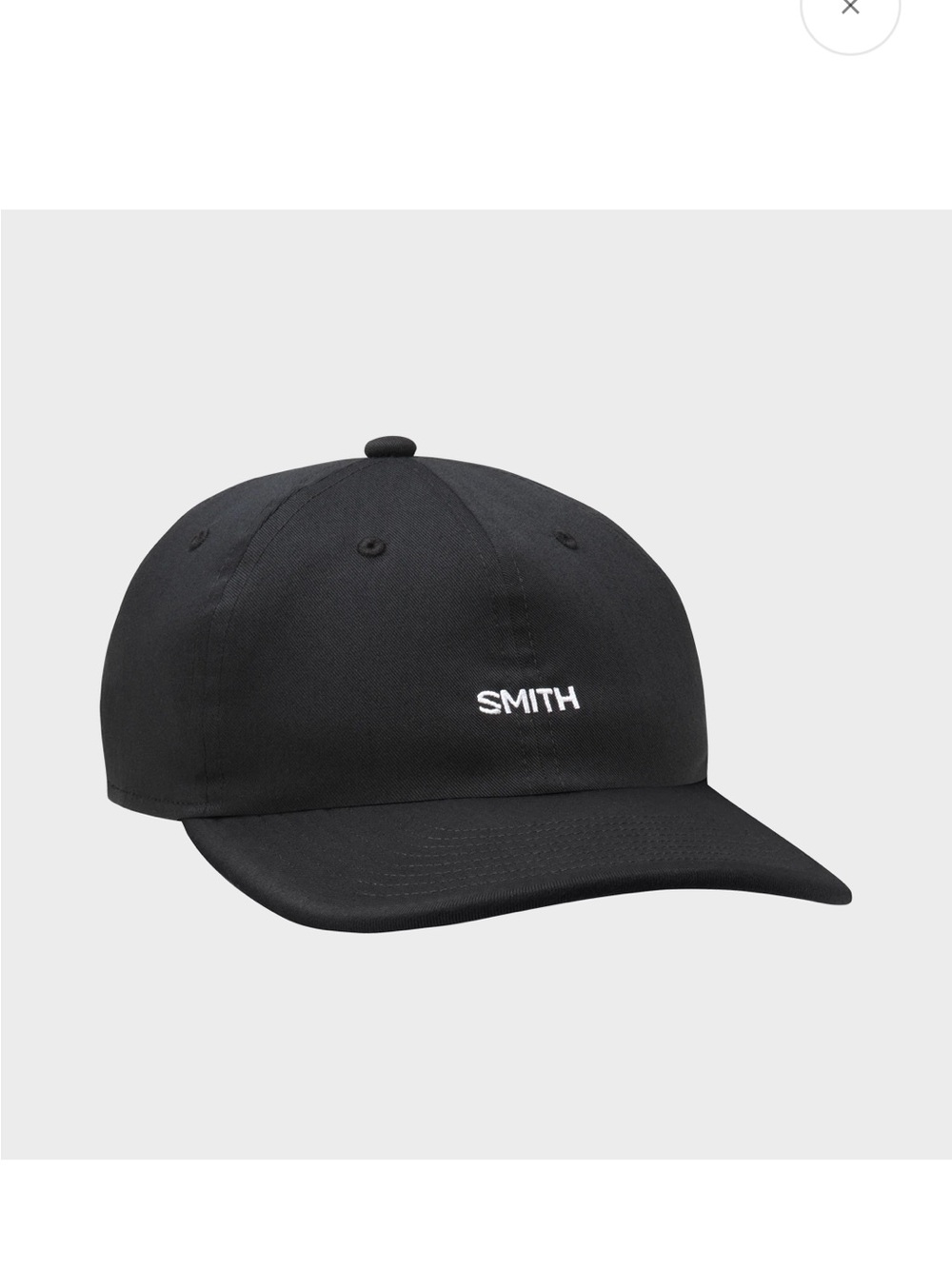 SMITH Men’s Black Cap with Small White Logo